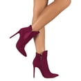 thumbnail image 6 of Liliana DC47 Women Suede Pointy Toe Single Sole Stiletto Chelsea Bootie, 6 of 6