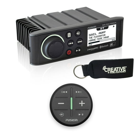 Fusion MS-RA70NSX Marine Entertainment System With Wireless Remote - Black