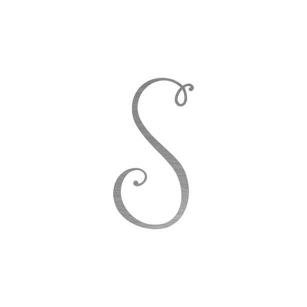 precision metal art initial monogram letter  steel laser cut wall