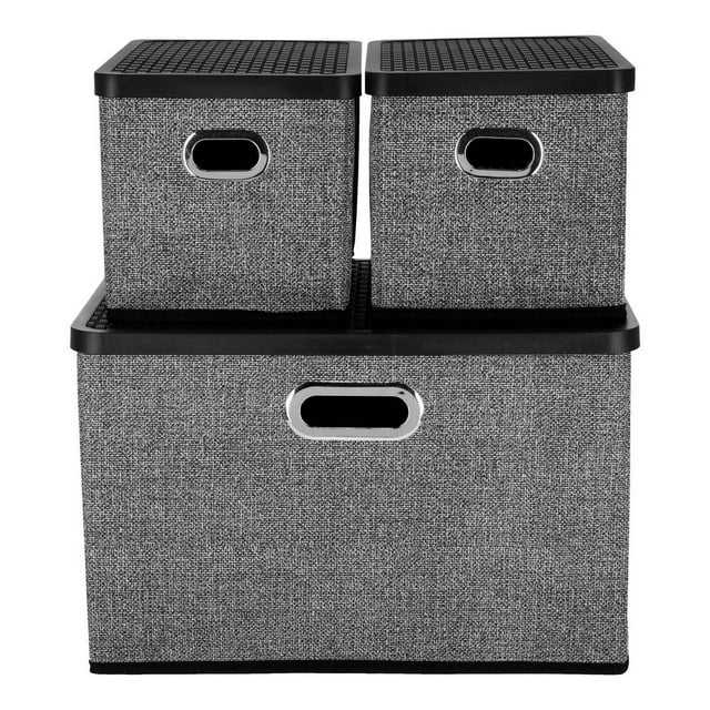 Cajas De Almacenamiento Select Home Home Negro Set 3