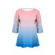 thumbnail image 4 of Camiseta de Cuello Redondo de Manga 3/4 de Impresión Casual para las Mujeres Camiseta de Cuello Redondo de Manga Larga de Tamaño Grande para las Mujeres, 4 of 6