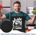 thumbnail image 6 of Qweryboo Funny Aprons for Men, King of The Kitchen, Cooking Chef Apron for Men, Adjustable Neck Strap Apron with Pockets, Gifts for Dad, Husband, Friends, 6 of 7