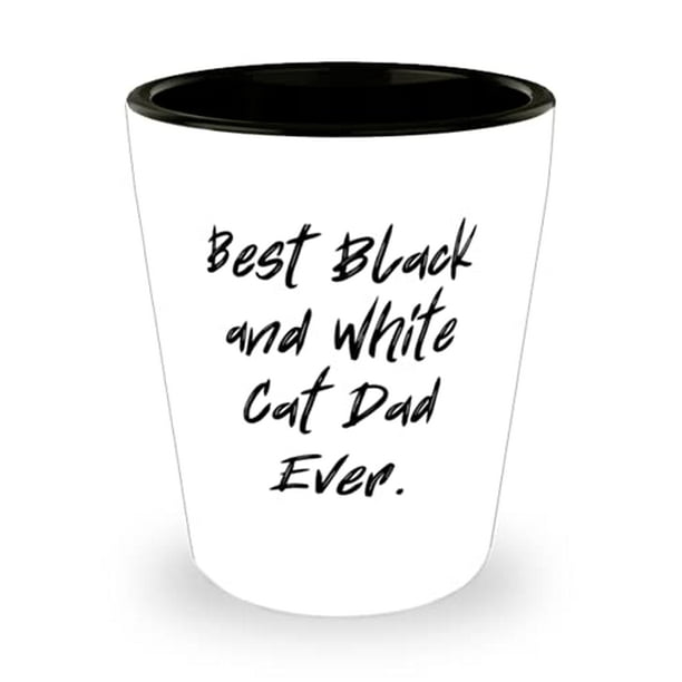 Useful Black and White Cat Shot Glass, Best Black and, For Cat Lovers,  Present From Friends, Ceramic Cup For Black and White Cat 