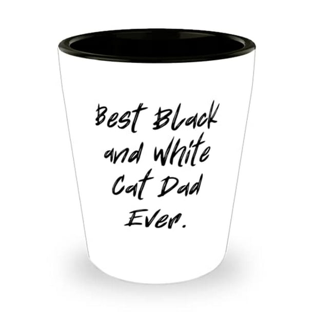 Useful Black and White Cat Shot Glass, Best Black and, For Cat Lovers, Present From Friends, Ceramic Cup For Black and White Cat Useful Black and White Cat Shot Glass, Best Black and, For Cat Lovers, Present From Friends, Ceramic Cup For Black and White Cat