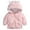 Pink, variant on Girls Winter Coat with Rabbit Ears Hood Thick Warm Hooded Jacket with Zipper Windproof Soft Lined Outerwear for Cold Weather