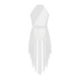 thumbnail image 2 of LiiYii Lyrical Dance Dress for Girls Ballet Contemporary Dancing Outfits Sleeveless Lace Floral Leotard with Skirt White 8, 2 of 6