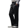 thumbnail image 5 of Migroa Mens Baggy Casual Dress Pants Lightweight Pleated Wide Leg Pants Loose Relaxed Fit Trousers Black L, 5 of 9