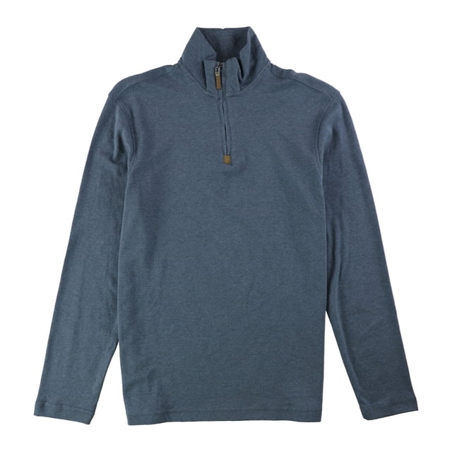 Tasso Elba Mens Supima Pullover Sweater, Blue, Medium