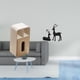 thumbnail image 2 of Elegante Dispensador De Pañuelos De Resina Con Estatua De Ciervo Negro, Soporte Rectangular Multiusos Para Oficina, Sala De Estar, Estudio Y Decoración., 2 of 8