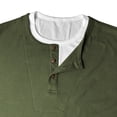 thumbnail image 6 of GEWSEY Mens Short Sleeve Shirts Casual Cotton Summer Slim Fit Waffle T-Shirts (Army Green, S), 6 of 7