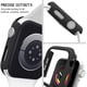 thumbnail image 2 of 2 Pack Compatible for Apple Watch Case 41mm [NO Screen Protector] Series 8 Series 7, Hard PC Bumper Case Protective Cover Frame Compatible for iWatch 41mm,cola red + transparent, 2 of 5