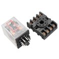 thumbnail image 2 of 6X MK2P-I Clear Shell DPDT AC220V Coil Power Relay Socket Base, 2 of 5