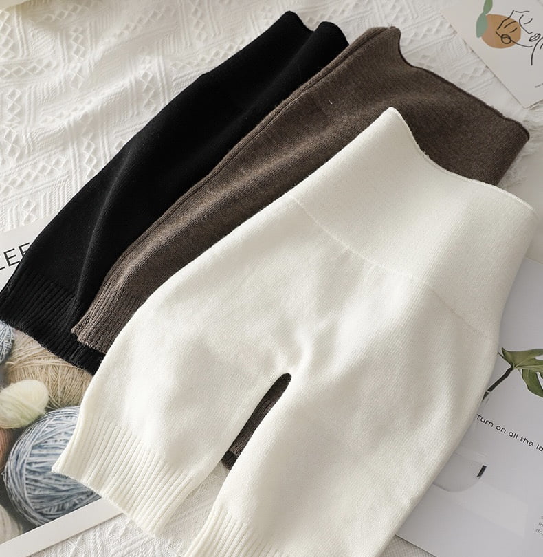 Autumn and winter safety pants: leak-proof base, high-waisted stretch, tight-fitting for women, no trace when sleeping, sweat-absorbing, tummy tightening, buttock lifting, two pieces
