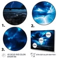 thumbnail image 3 of Designart "delicate Lightning III" Landscapes Floater Framed Wall Art Living Room, 3 of 7