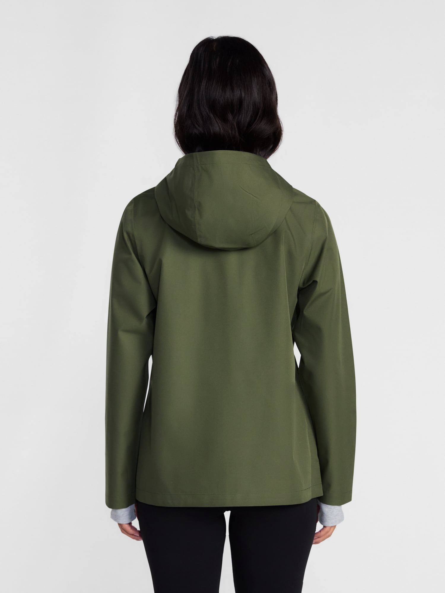 Ozark Trail Women's and Women's Plus Asymmetrical Zip Rain Jacket, Sizes XS-3X