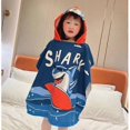 thumbnail image 5 of Children's bath towel cape cartoon beach water absorption 60*120cm blue, 5 of 5