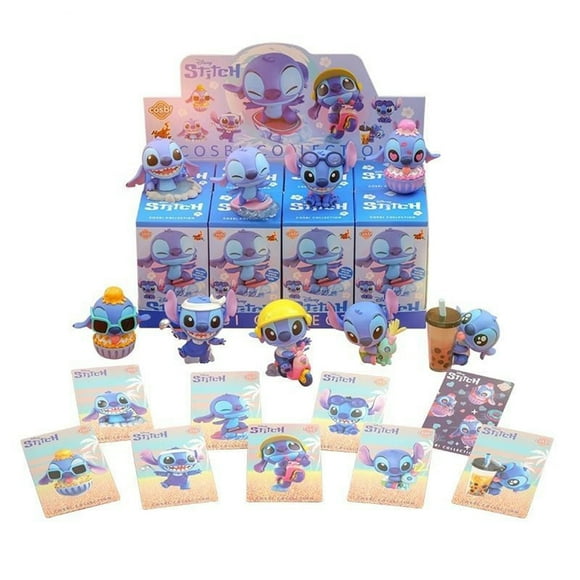 9 PCS 3 INCH Stitch Action Figures Doll Cartoon Cute Children'S Birthday Cake Decoration Toys Car Ornaments Kids Room Decorative Gifts