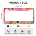thumbnail image 3 of Pink Floral License Plate Cover 2 Pcs Set Pink Flowers And Leaves License Plate Frames Cover Holders for Women 2 Holes Aluminum License Plate Frames, 3 of 6