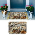thumbnail image 2 of 3D Visual Carpet B50X80Cm, 3D Optical Rug Brick Bottomless Hole Design Non Area Rug for Living Room Bedroom Front Door Mat Playroom & Gameroom Floor Carpet Decor, a Carpet, 2 of 9