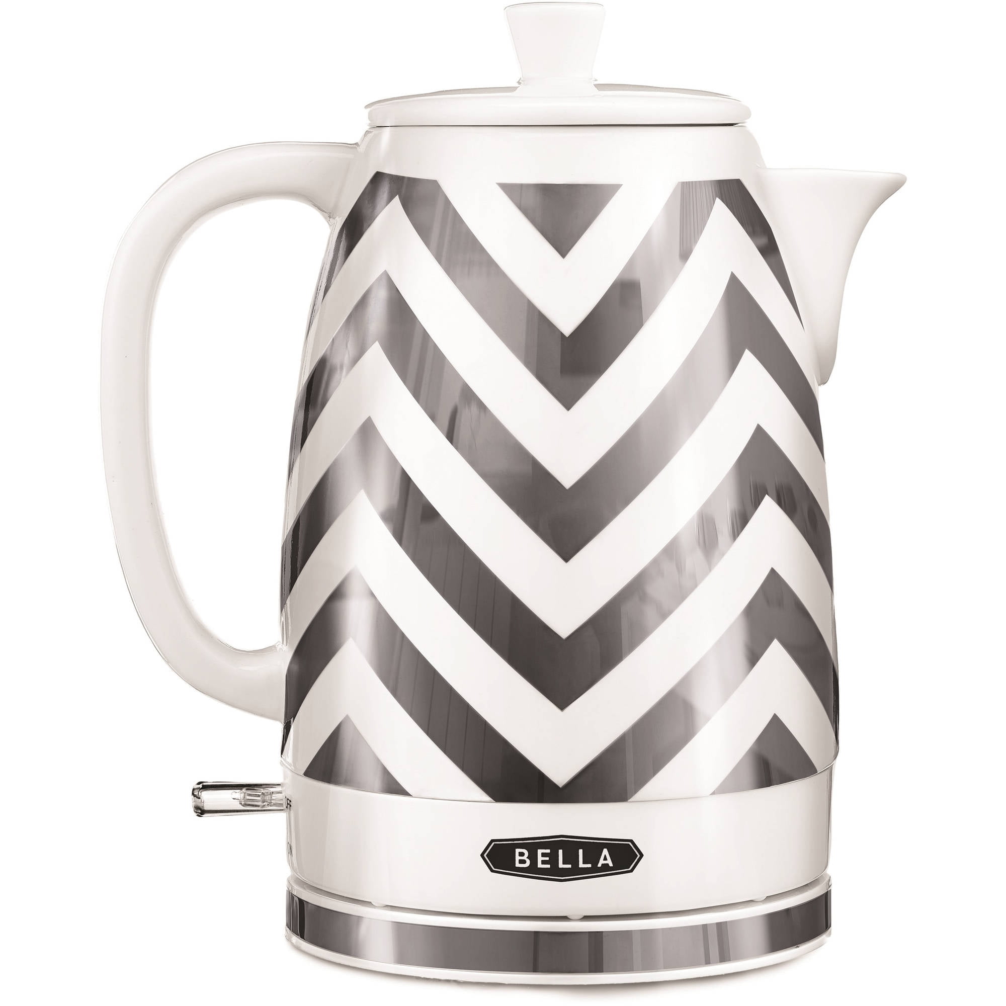 BELLA 1.8 L Electric Ceramic Kettle, Silver Chevron 14537