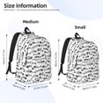 thumbnail image 2 of Saiise Fish Bones Print Laptop Backpack - Adjustable Shoulder Straps, Water-Resistant, Large Capacity, Stylish Design, Unisex for School, Office, Travel-Medium, 2 of 5