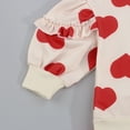 thumbnail image 6 of Gureui Toddler Kids Girls Love Heart Print Sweet Outfits 2Pcs Long Sleeve O Neck Sweatshirt Tops+Pleated A-line Skirts, 6 of 7