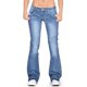 thumbnail image 5 of Pantalones vaqueros con corte de bota para mujer, pantalones vaqueros elásticos, pantalones acampanados de cintura baja para mujer, 5 of 5