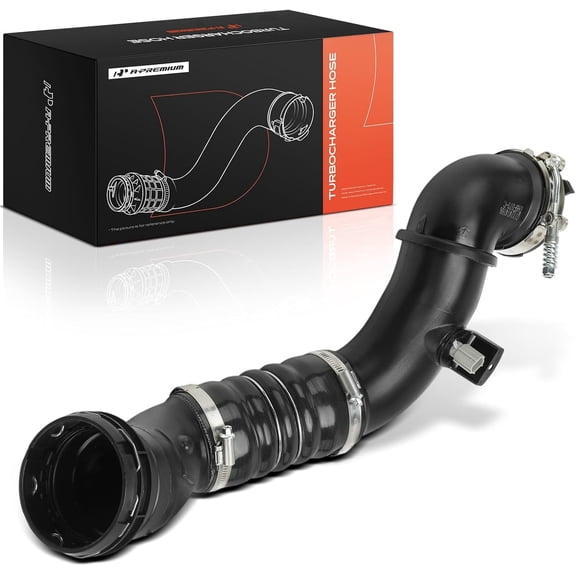A-Premium Cold Side Intercooler Pipe Outlet Duct Hose w/IAT Compatible with Ford - 2011-2016 - F250 Super Duty, F350 Super Duty, F450 Super Duty, F550 Super Duty, V8 6.7L Diesel