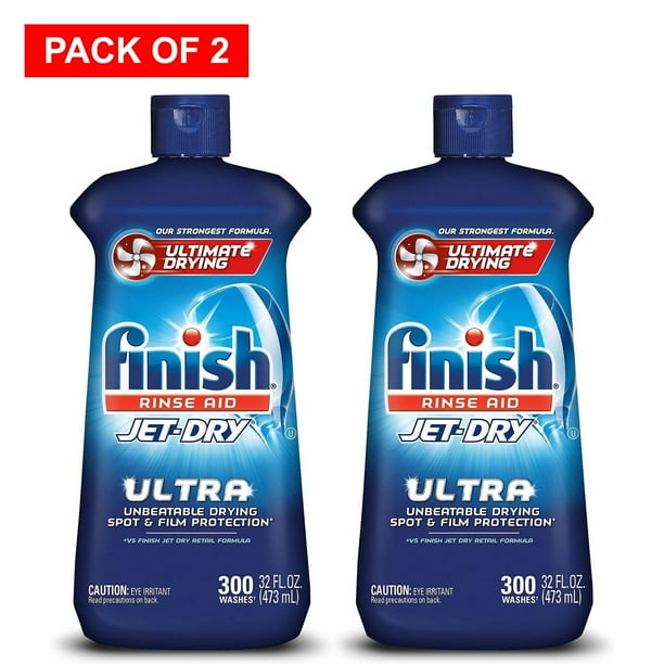 Finish JetDry Plus Dishwasher Rinse Aid 32 Fl Oz (2 Pack) Walmart.ca