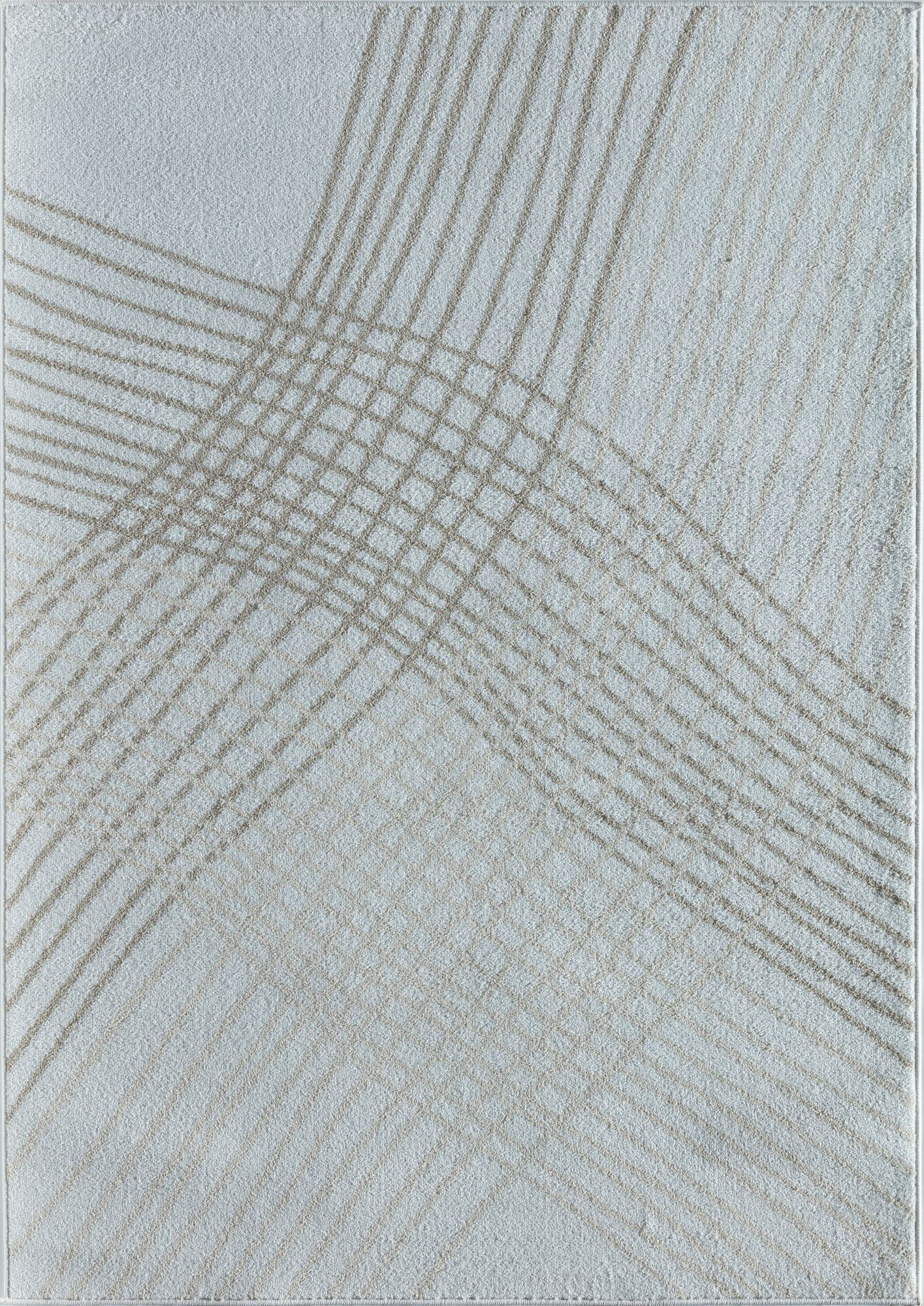 Mason Brooks Azure AZ55A Shiitake Geometric Contemporary Tan Area Rug, 8'3" X 10'0"