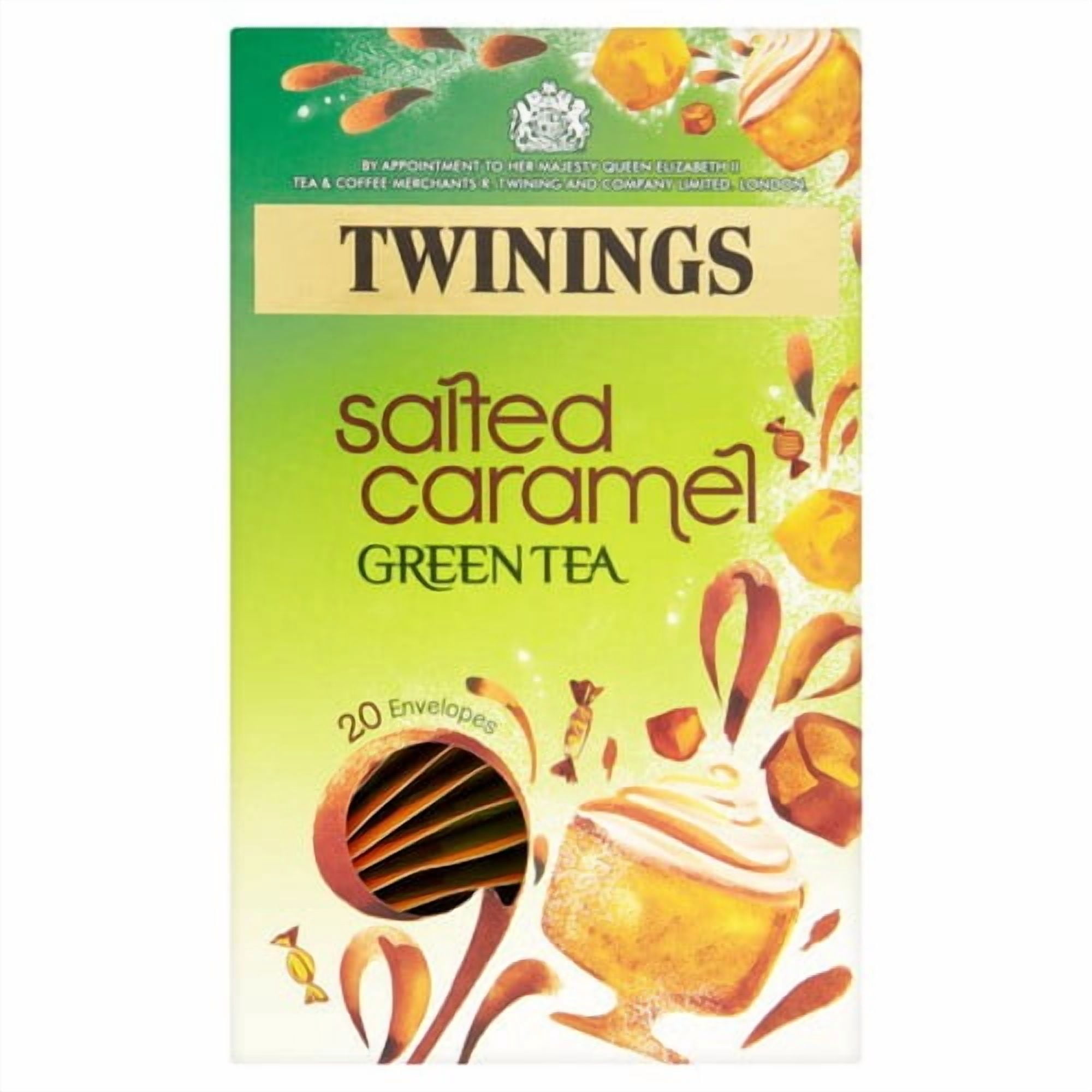 Twinings Salted Caramel Green Tea 20's, British Import (Pack of 3)