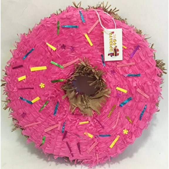 Hot Pink Doughnut Pinata 16"