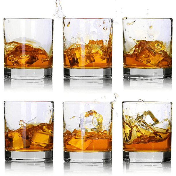 Whiskey Glasses-Premium 11 OZ Scotch Glasses Set of 6 /Old Fashioned Whiskey Glasses/Perfect Idea for Scotch Lovers/Style Glassware for Bourbon/Rum ...
