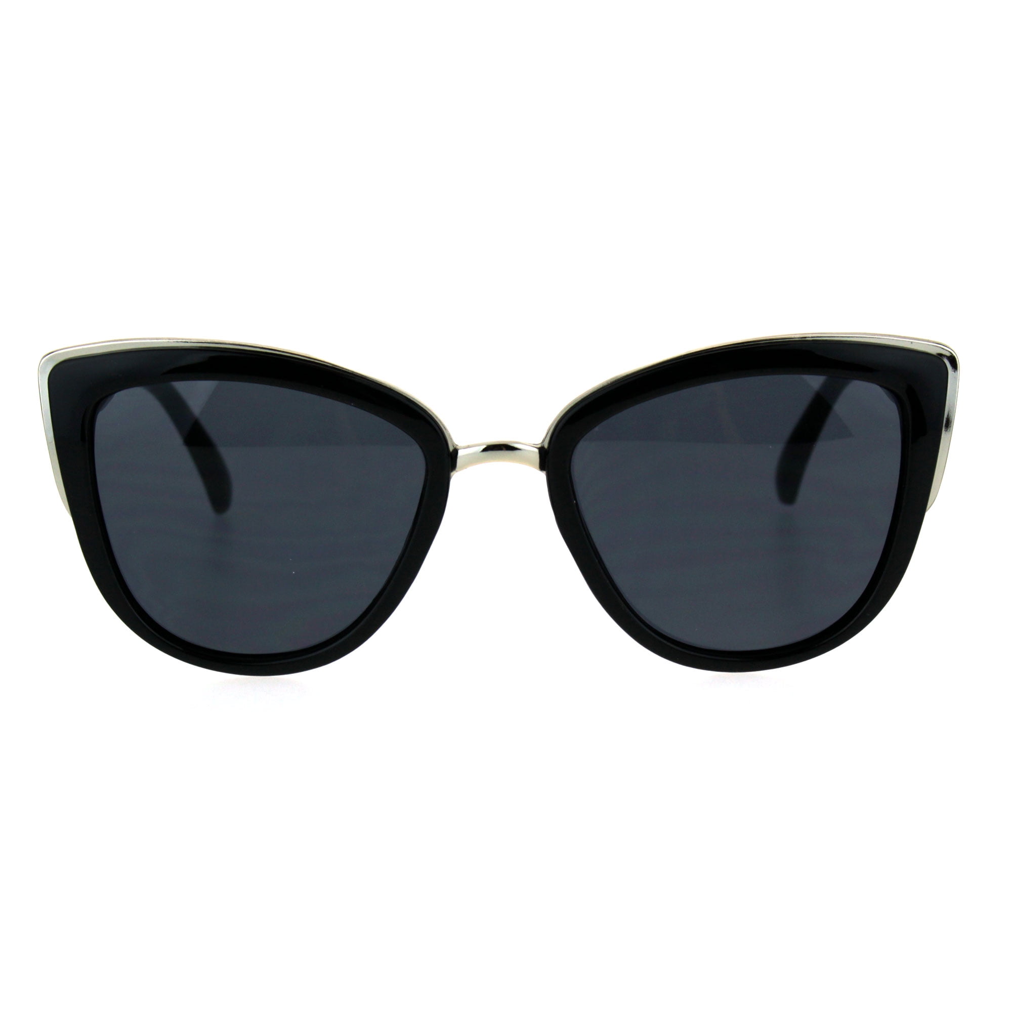 Womens Gothic Retro Oversize Cat Eye Fashion Sunglasses All Black Womens Gothic Retro Oversize Cat Eye Fashion Sunglasses All Black