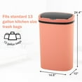 thumbnail image 5 of CL.HPAHKL 13 Gallon Kitchen Trash Can, Motion Sensor Trash Can 50 Liter High-Capacity Automatic Trash Cans Touchless Broken-Resistant Plastic Garbage Can with Lid for Home Kitchen Office (1, Pink), 5 of 11