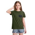 thumbnail image 4 of CCRFTGI 4th of July Shirts for Children Girls 10-12 Short Sleeve Happy USA Flag Summer Patriotic Tunic Blouses 1776 Festival Girls Fashion Tee Top Army Green 9-10 Years, 4 of 5