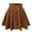 Brown, variant on JWZUY Women's High Waist Corduroy Pleated Mini Skirt Button Front Elegant Solid Ruffle Hem Skirt Y2k Skirts Brown S