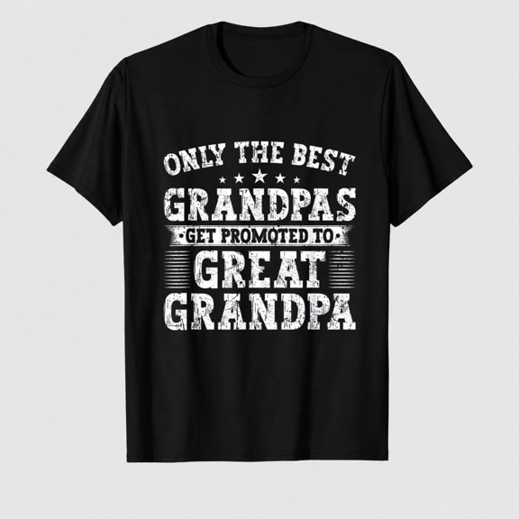 Best Grandpas Get Promoted To Great Grandpa T-Shirt