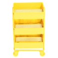 thumbnail image 1 of Dollhouse Rack de Rangement à 3 Niveaux, Moderne Style Rectangle Dollhouse Chariot Rack Amovible Simulation Métal Échelle 1:12 avec Roues pour les Enfants Noir, Jaune, Rose, 1 of 8