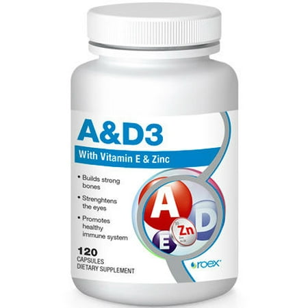 La vitamine A et D3 formule avec la vitamine E 120 capsules par Roex