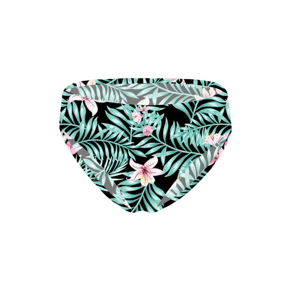 DPOIS Kids Girls Printed Swimsuit Bottoms Separates Swimwear Briefs Black&Green 16