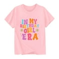 thumbnail image 2 of Delliss Girl Short Sleeve Tees Summer Tops Short Sleeve T-Shirt Birthday Print Casual Daily Shirt for Kids, 2 of 6