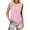 Pink, variant on Tank Top for Women Summer Outfits Crewneck T Shirts Trendy Eyelet Sleeveless Basic Beach Vacation Clothes