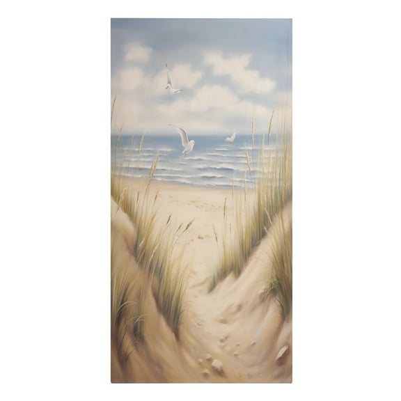 RKSupls Seagulls Beach Dunes Seascape Microfiber Beach Towel Absorbent Compact Towels for Swimming Pool Beach Travel Things for Vacation Essentials Adult Gift,61.4×30.3Inch