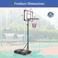thumbnail image 3 of Costway Support de Panier de Basketball Portable 6,3 Pi-8,1 Pi Réglable avec Roues et Protège-Bords, 3 of 9