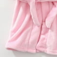 thumbnail image 4 of zuwimk Girls Fleece Hooded Robes, Warm Printed Bath Robe for Kids Soft Fuzzy Bathrobe for Gifts(Light Pink,11-12 Years), 4 of 6