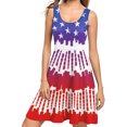 thumbnail image 2 of Vestidos de Verano de Mujer sin Mangas Impresión Casual Cuello Redondo, Vestido de Longitud Media para el Uso Diario, Fiesta Y Primavera, 2 of 5