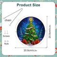 thumbnail image 4 of Wodellrrea Christmas Acrylic Suncatcher Puzzle, Tree Window Hanging Ornament, Stained Glass Style Decor, Green Night Tree, Colorful DIY Assembly Craft with Hanging Chain for Indoor Window, 4 of 9