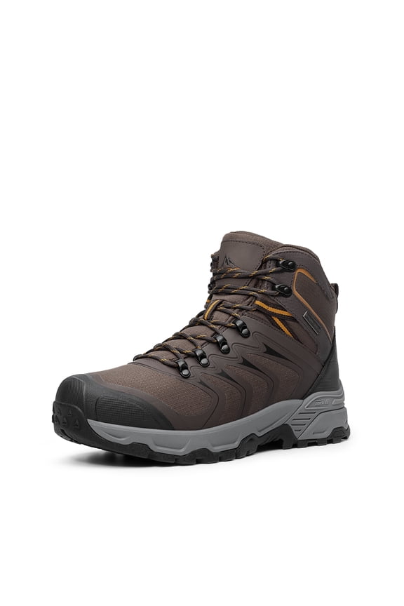 NORTIV 8 Men's Waterproof Hiking Boots with Arch Support, Slip-Resistant Rubber Sole, Lightweight Trekking Boots for Outdoor Adventures