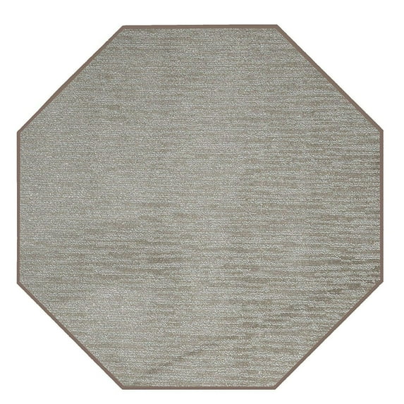 Furnish My Place Easy Fit Rug - 11 ft., Octagon, Brown, Custom Floor Rug for Living Rooms, Bedrooms, Hallways